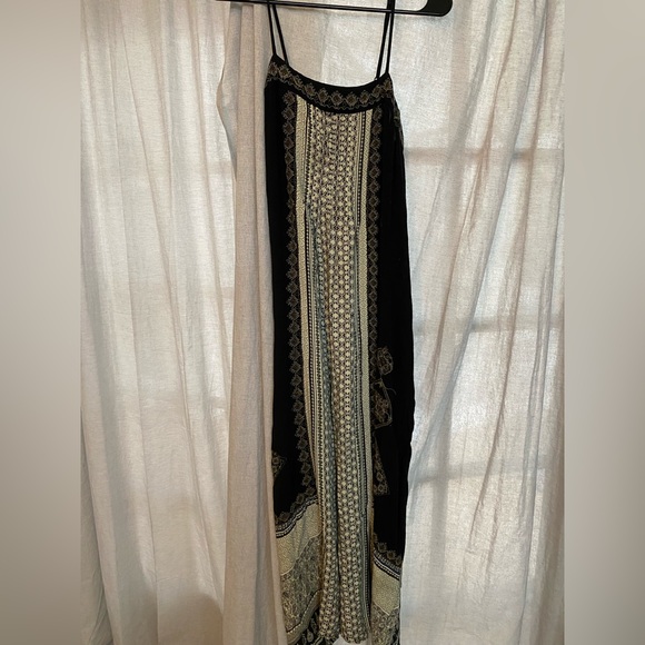Free People Pants - Free People Black and Cream Boho Jumpsuit